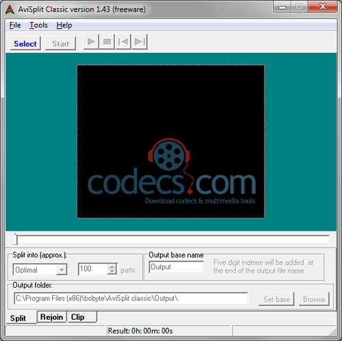 AviSplit Classic 1.43 screenshot