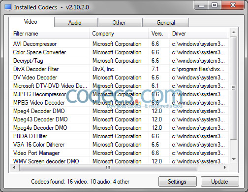 CodecInstaller 2.10.4 screenshot