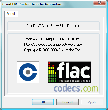 CoreFLAC Decoder 0.4 and Encoder 0.3 screenshot