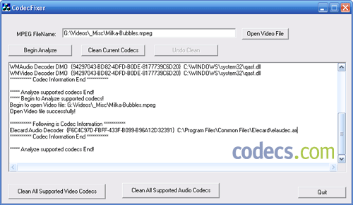 Cucusoft Codec Fixer 1.0 screenshot