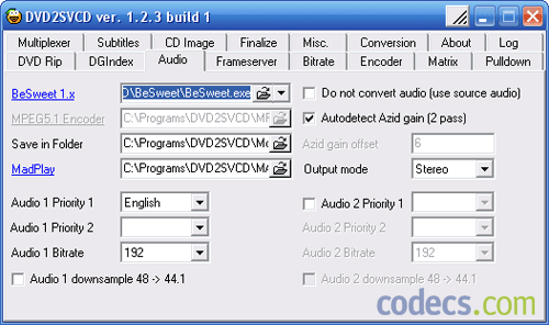 DVD2SVCD 1.2.3 build 1 screenshot
