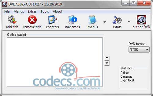 DVDAuthorGUI 1.029 screenshot