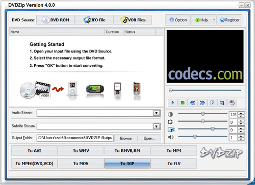 DVDZip 4.0 screenshot
