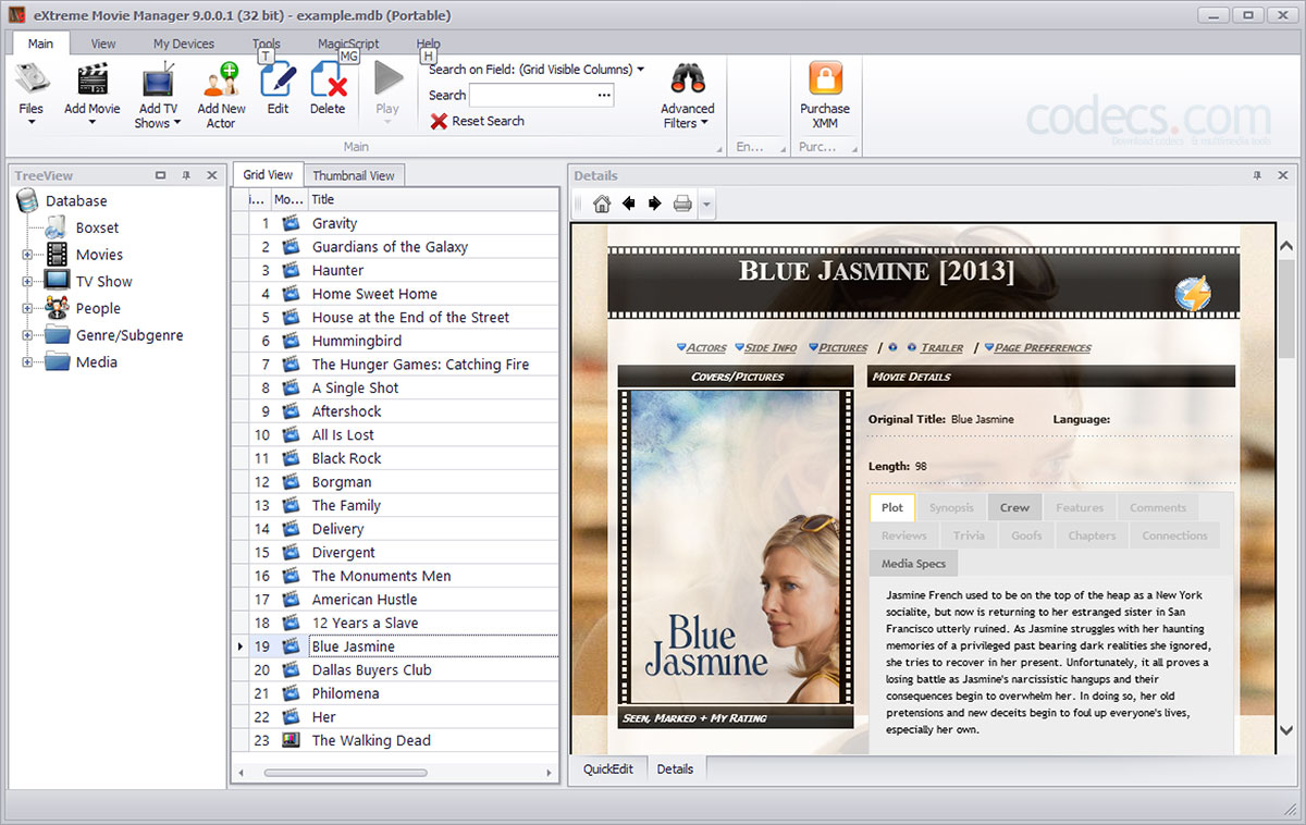 eXtreme Movie Manager 8.0.6.4 screenshot