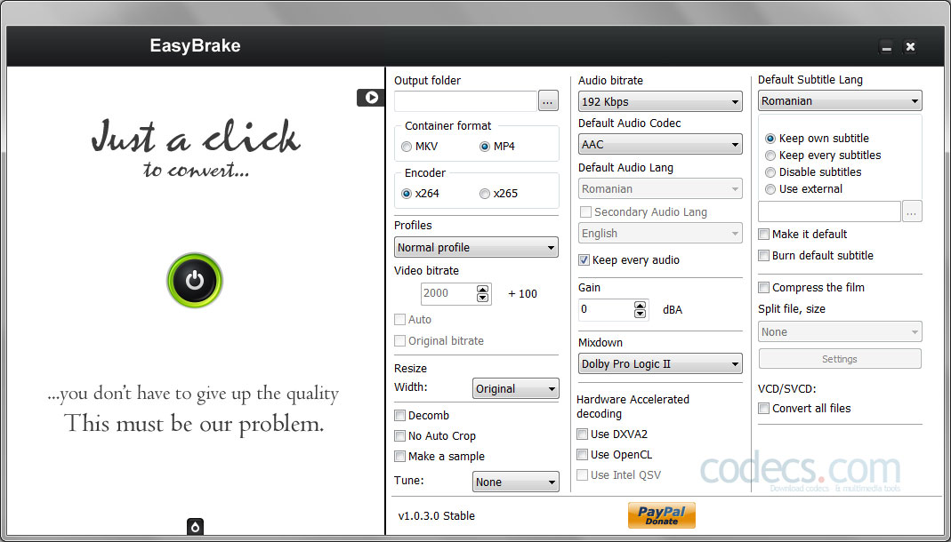 EasyBrake 0.9.9.6 final screenshot
