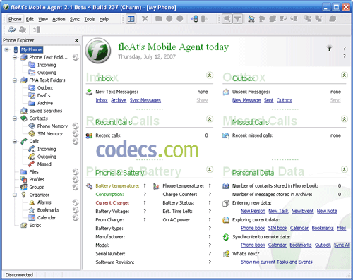 floAt's Mobile Agent (FMA) 2.1 beta 4 screenshot