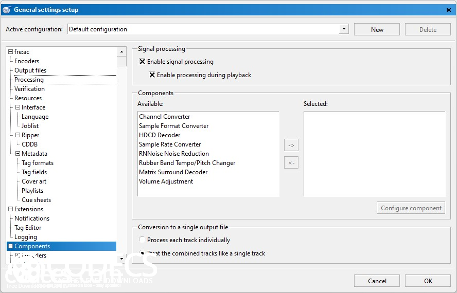 fre:ac 1.0.21 beta screenshot