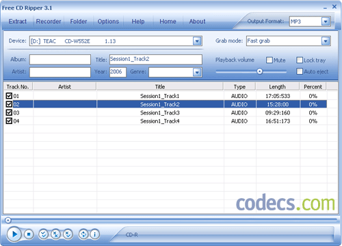 Free CD Ripper 3.1 screenshot