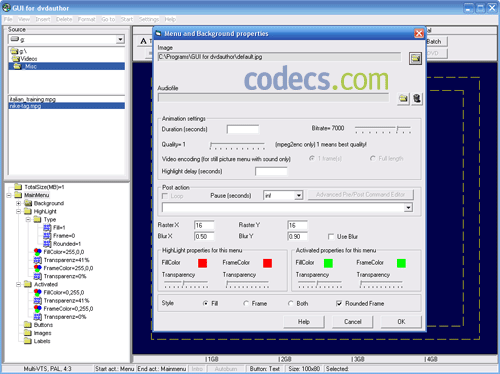 GUI for dvdauthor (GFD) 1.07 screenshot
