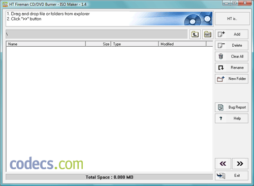 HT Fireman CD/DVD Burner 1.4 screenshot