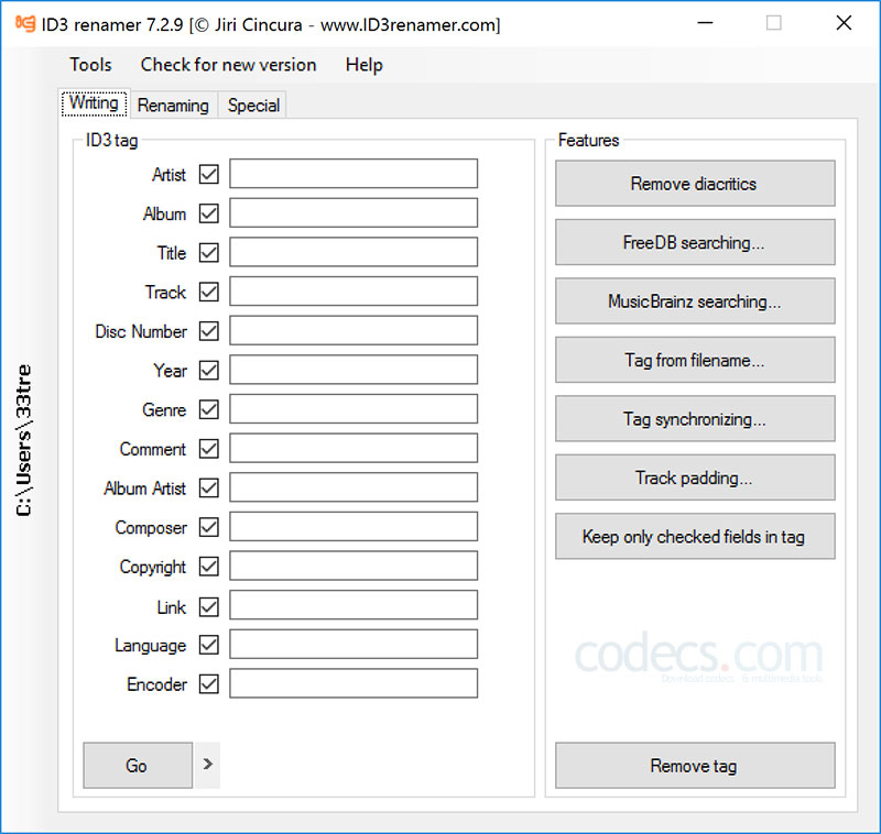 ID3 renamer 5.4 screenshot