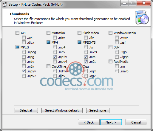 K-lite Codec Pack 64-bit Windows 7 -  7