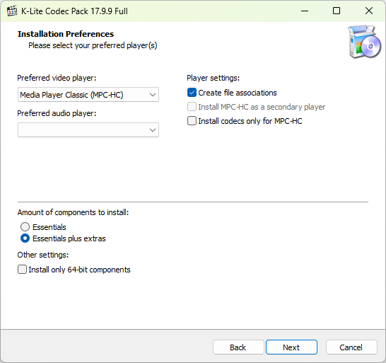    K Lite Codec Pack    -  10