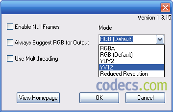 Lagarith Lossless Video Codec 1.3.20 screenshot