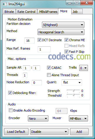 ������ �����23/2/2013 ���� ����� ������� x64 Components 4.0.2 Win7codecs 4.0.2  2013- Leiming_X264_GUI.gif