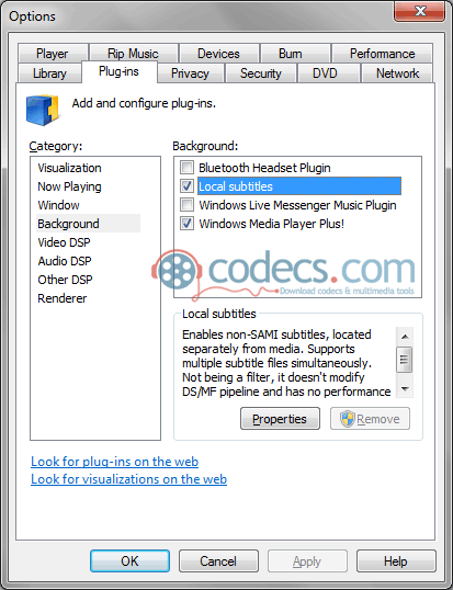 Local Subtitles for WMP 1.6 screenshot