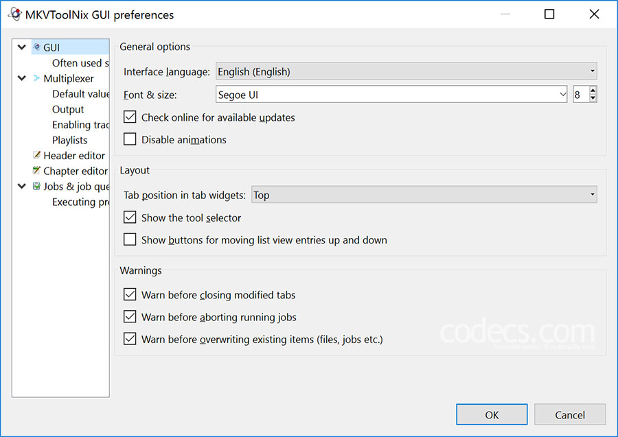 MKVToolnix 6.2 screenshot