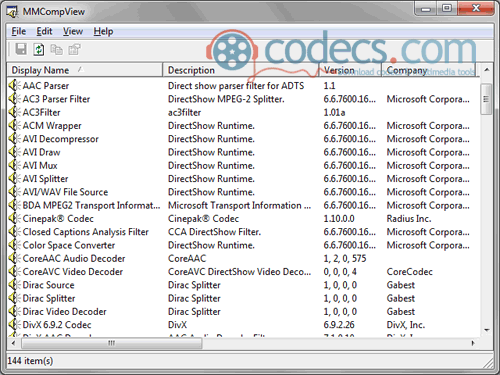 MMCompView 1.10 screenshot