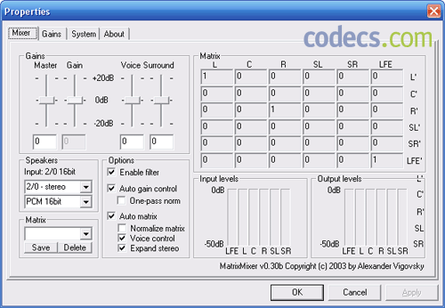 MatrixMixer 0.30b screenshot