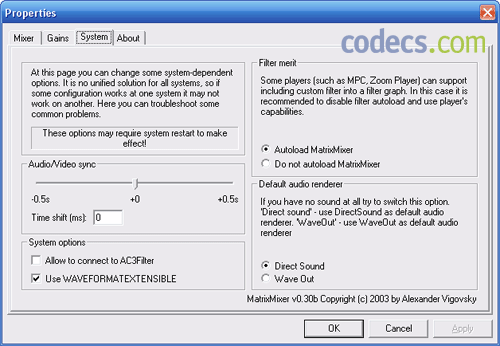 MatrixMixer 0.30b screenshot