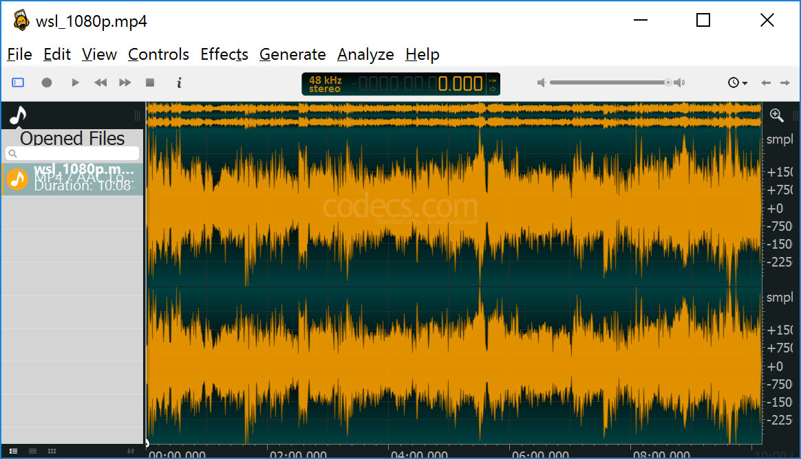 ocenaudio 2.0.4916 beta screenshot