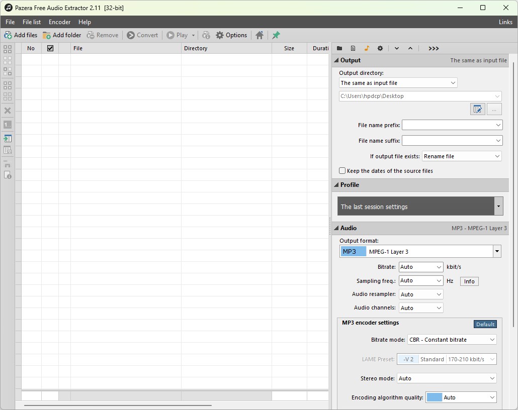 Pazera Free Audio Extractor 1.4 screenshot