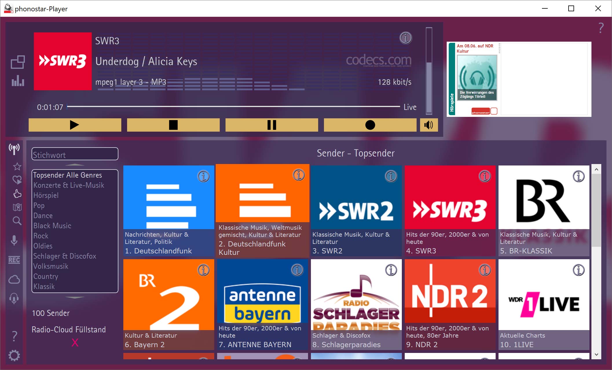 phonostar Player 3.02.8 screenshot