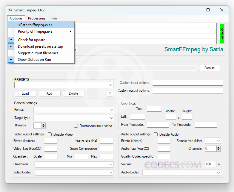 SmartFFmpeg 1.2.9 screenshot