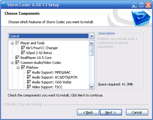 Storm Codec 3 08.02.01 screenshot