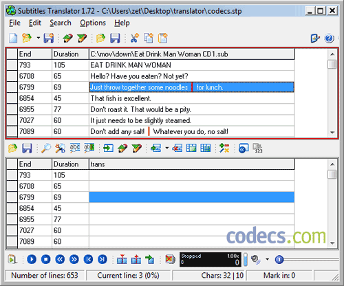 Subtitles Translator 1.72 screenshot