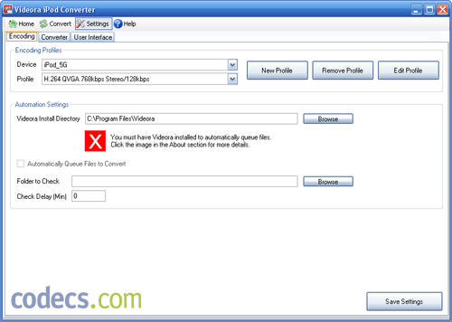 Videora iPod Converter 6.00 screenshot