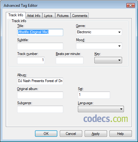 WMP Tag Plus 2.1 screenshot