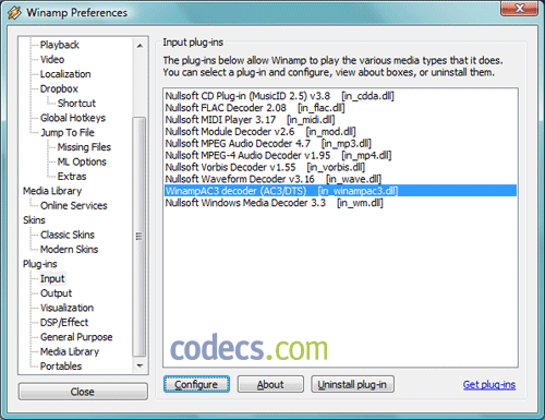 WinampAC3 1.20a screenshot