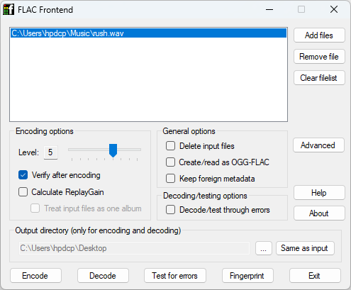 FLAC Frontend 2.1 & FLAC GUI 1.2 screenshot