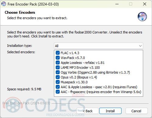 foobar2000 Free Encoder Pack 2024-03-08 screenshot