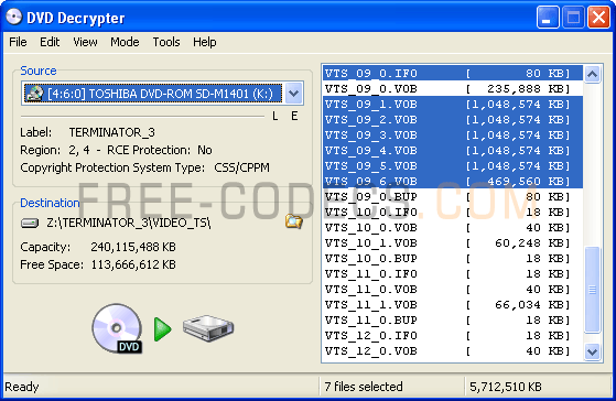 DVD Decrypter 3.5.4.0 screenshot