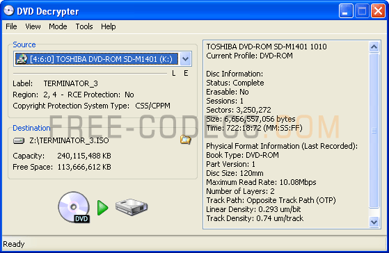 DVD Decrypter 3.5.4.0 screenshot