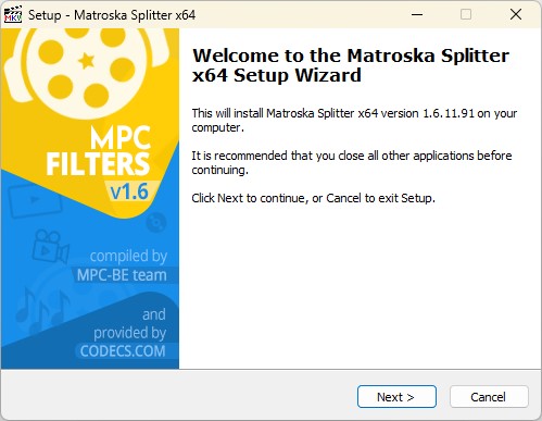 Matroska Splitter 1.7.0.24 screenshot