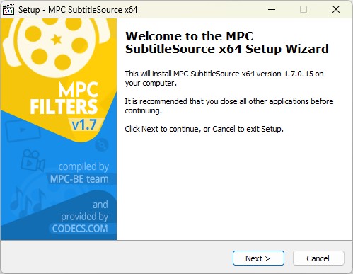 MPC SubtitleSource 1.7.0.15 screenshot