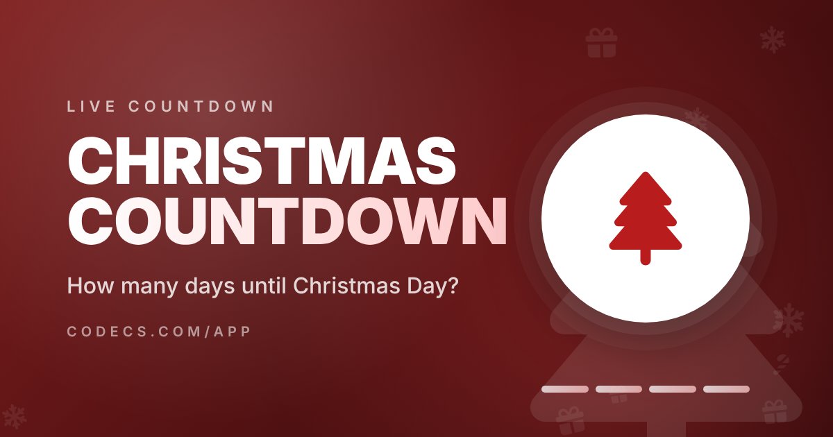 Days Until Christmas 2026 Countdown