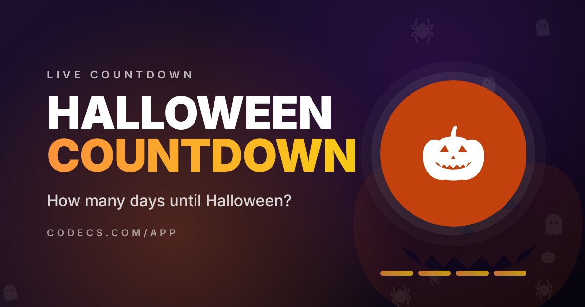 Halloween Countdown 2026 - How Many Days Until Halloween? | CODECS.COM