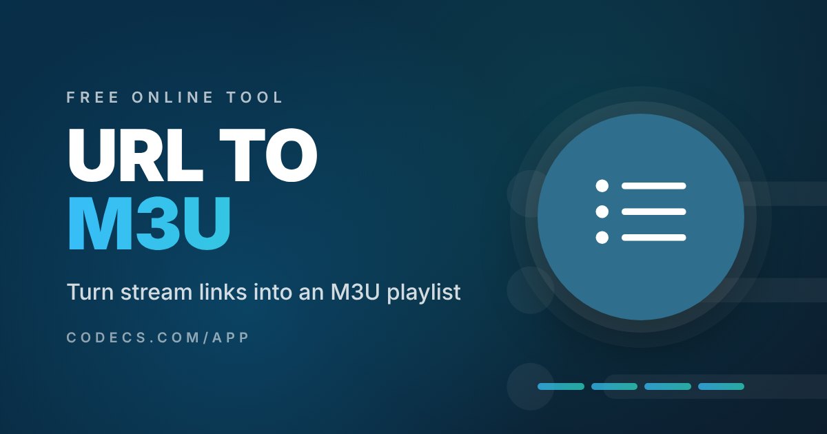 URL to M3U Converter Online - Convert Xtream Codes to M3U Playlist [Free]