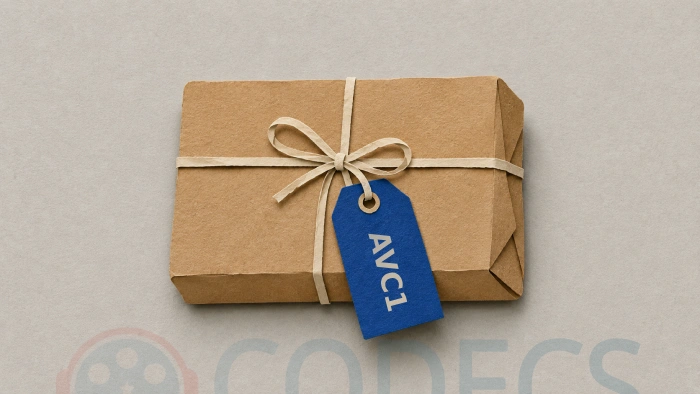 A cut-paper collage of a plain brown parcel with a single blue luggage tag hanging from its string