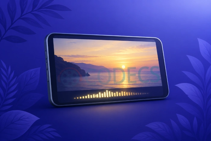 Phone playing a video with the audio track working