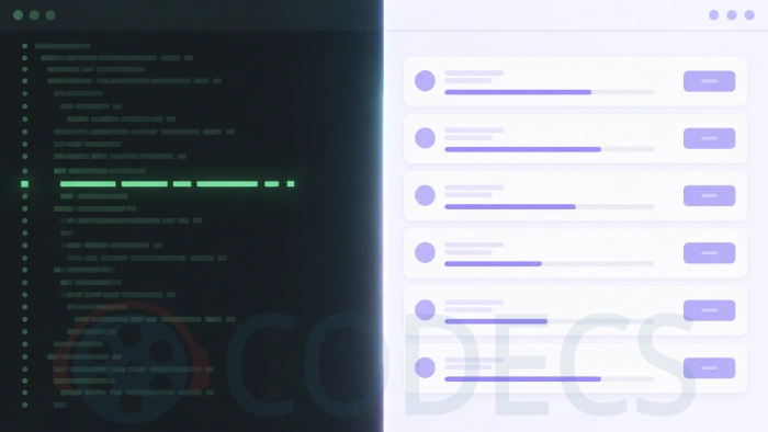 Split image contrasting a command line encoder with a graphical encoding queue