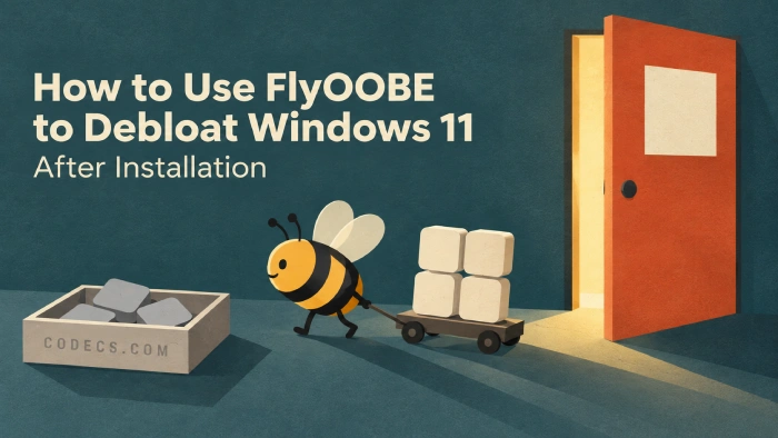 FlyOOBE lifting preinstalled apps and AI features out of a Windows 11 desktop