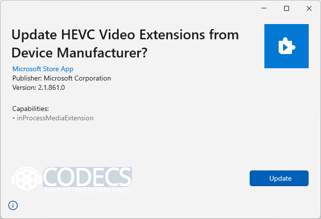HEVC Video Extensions from Device Manufacturer