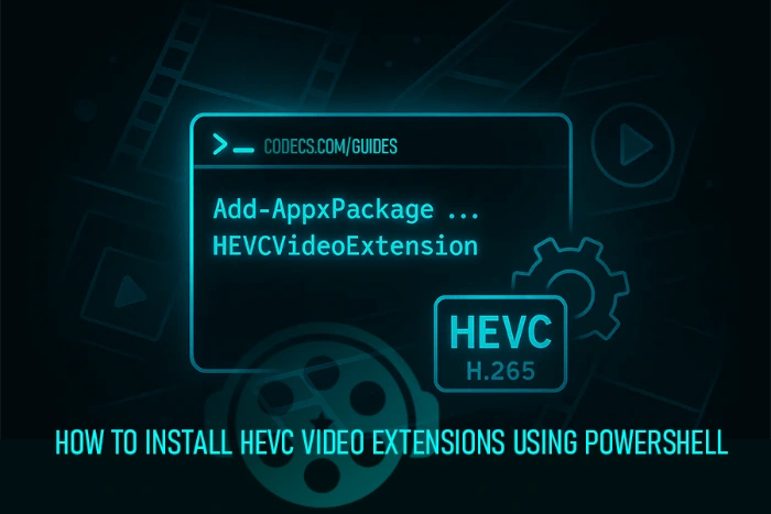 Installing HEVC Video Extensions from an elevated PowerShell window on Windows 11
