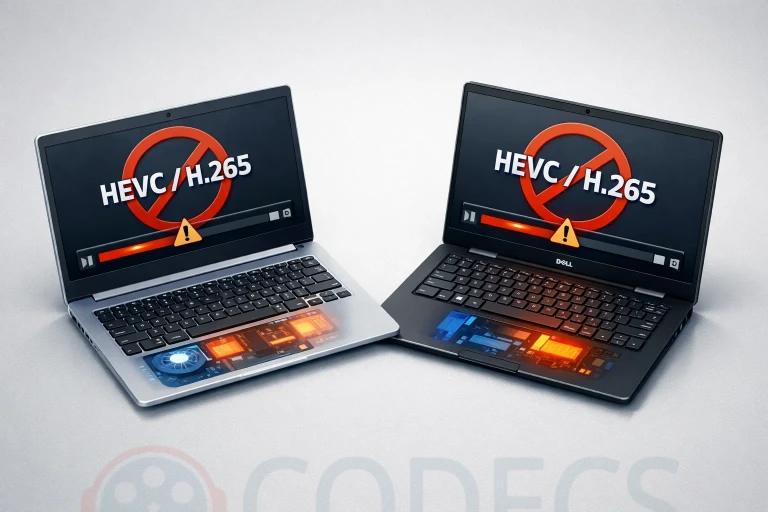 HP and Dell disabled built-in HEVC (H.265)