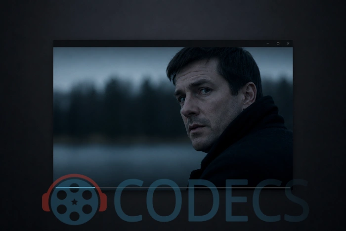 A minimal video player window with almost no interface, showing only a thin progress bar